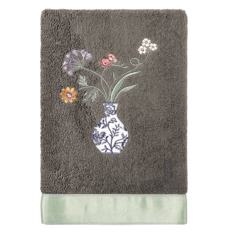 Authentic Hotel and Spa 100% Turkish Cotton Stella 4PC Embellished Towel Set