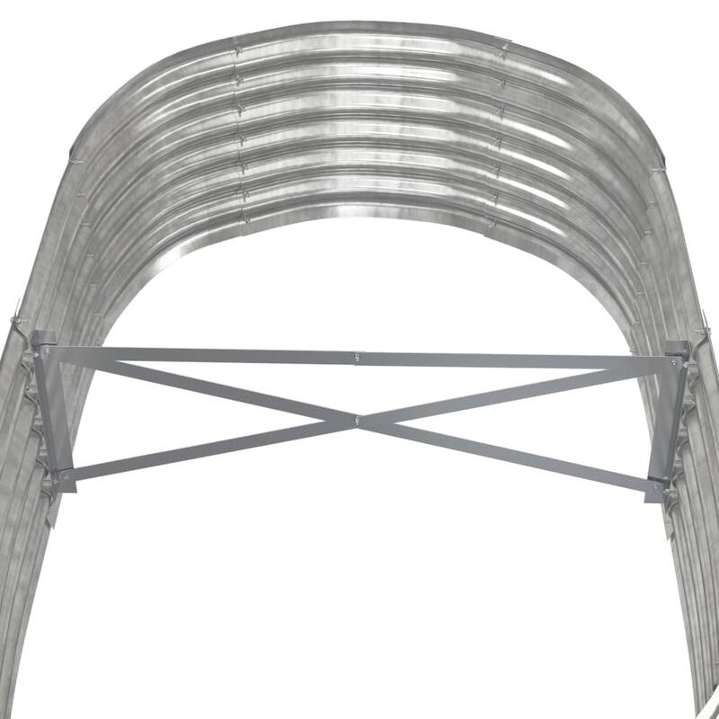 vidaXL Raised Garden Bed Raised Flower Bed Galvanized Steel Outdoor Planter