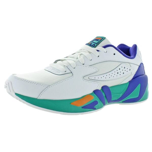 Shop Fila Mens Mindblower Casual Shoes Leather Athleisure White