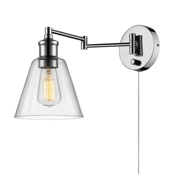 Globe Electric 65704 LeClair 1-Light 7" Wide Plug In Wall Sconce - Chrome
