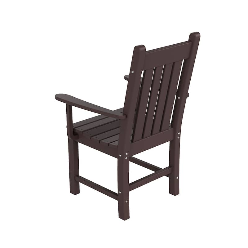 Laguna Hdpe All Weather Outdoor Patio Dining Chair With Arms