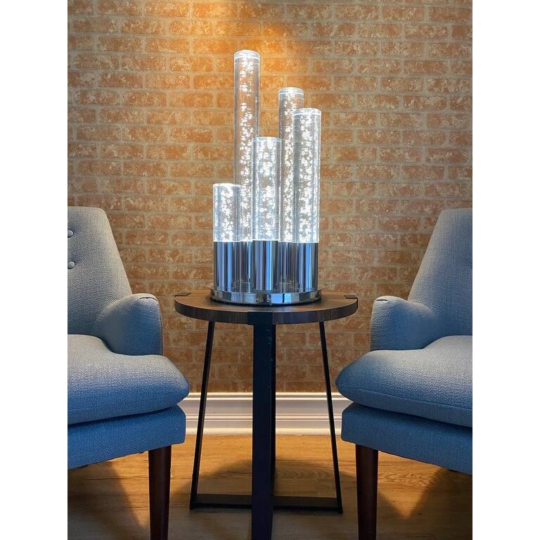 Crystal Cylinders LED Table Lamp