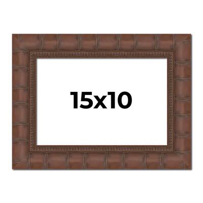 15x10 Frame Pewter Solid Wood Picture Frame Width 1.625 Inches | Interior Frame Depth 0.6875 Inches