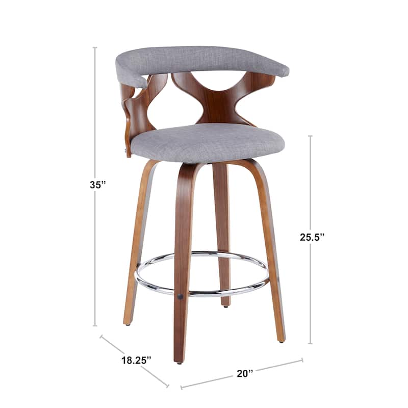 Carson Carrington Viby Fixed-Height Counter Stool with Bent Wood Legs & Round Footrest (Set of 2)