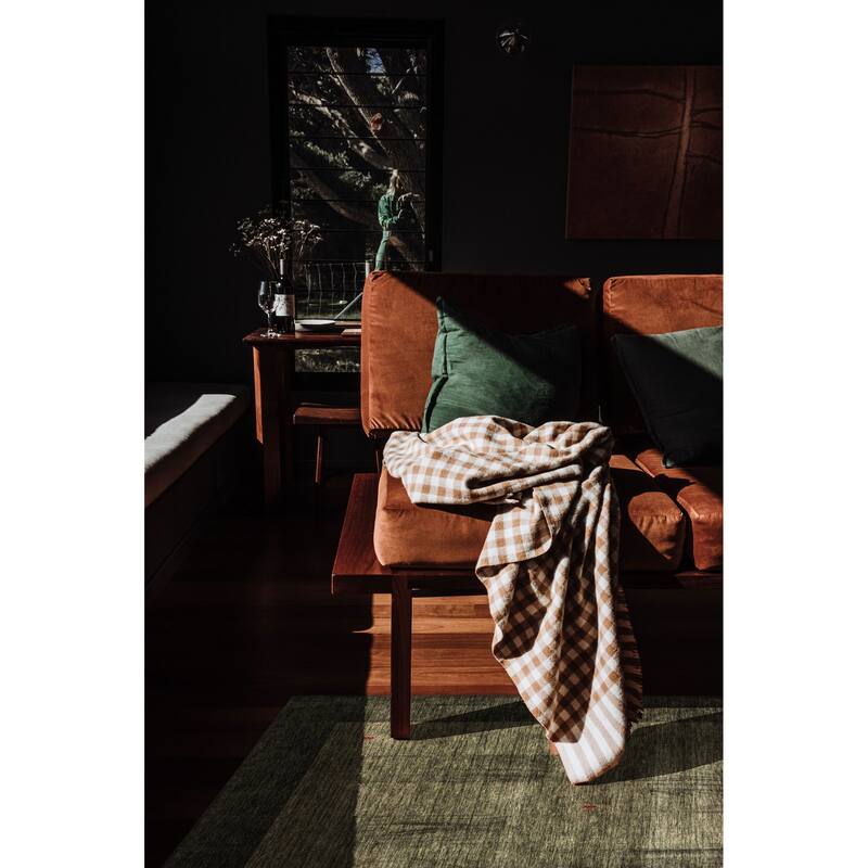 ECARPETGALLERY Hand Loomed Kashkuli Gabbeh Green Wool Rug - 5'3 x 7'7