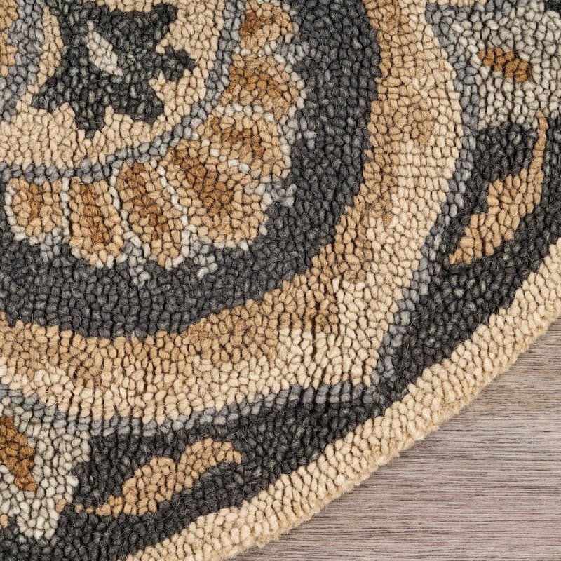 Subtle Patterned Texture Round Rug - 48" W x 48" D x 0.5" H