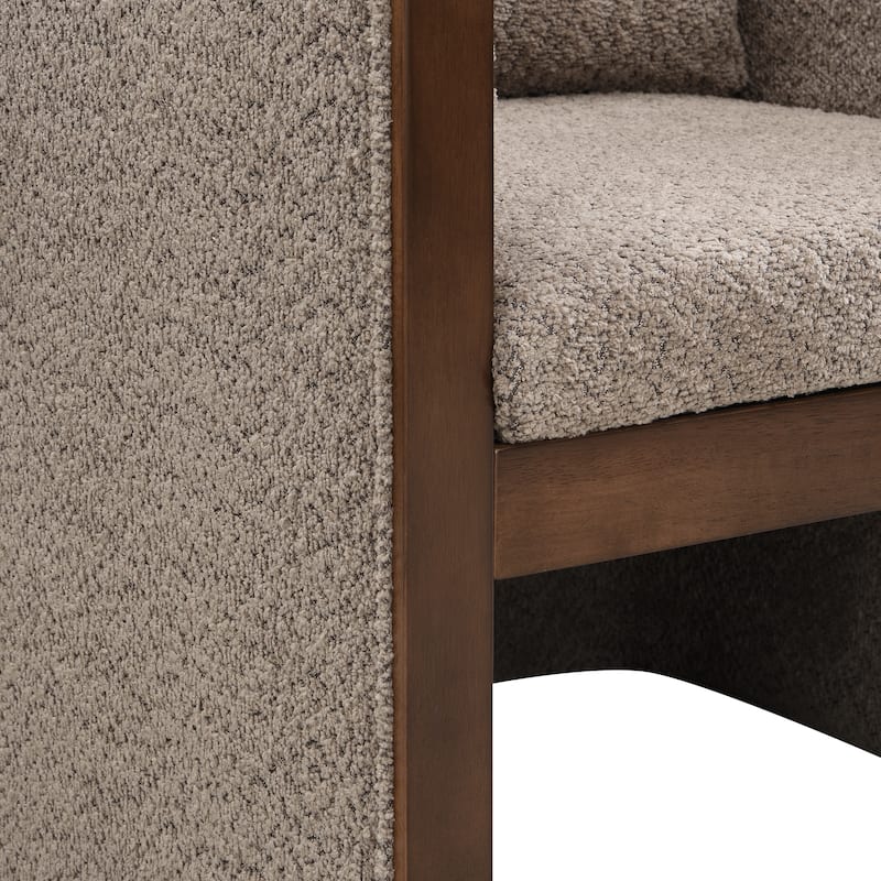 Christopher Knight Home Thaloren Rubberwood Fabric Arm Chair with Upholstered Accent