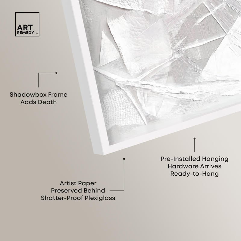 Thick White Texture II Shadowbox by Art Remedy