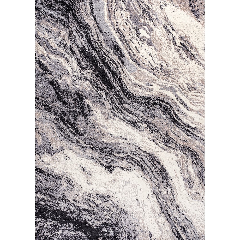 JONATHAN Y Eleni Contemporary Glam Abstract Marble Area Rug