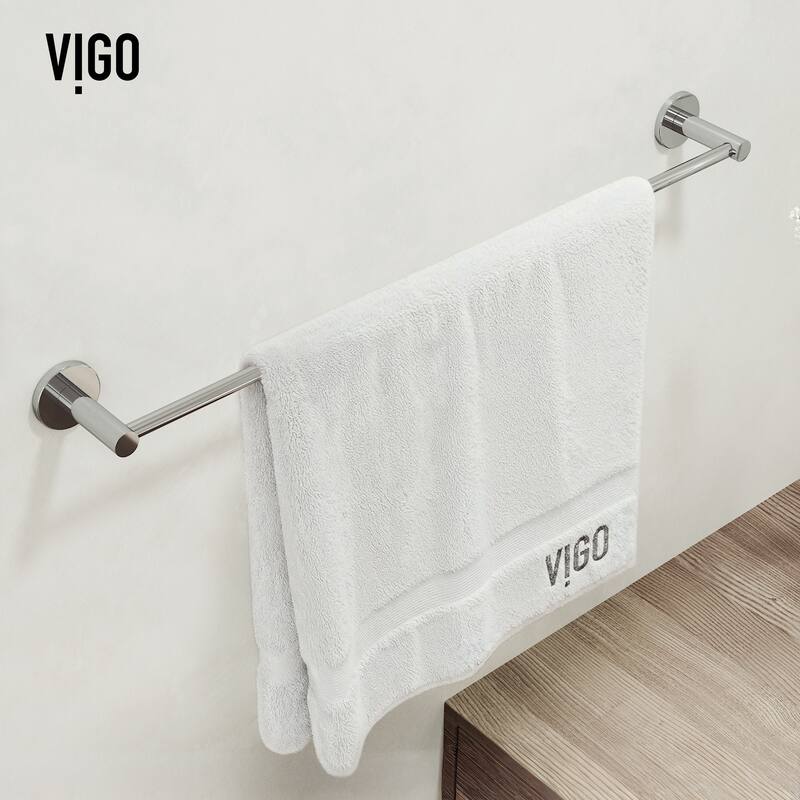 VIGO Cass 3-Piece Bathroom Hardware Accessory Set with 24 in. Towel Bar, Toilet Paper Holder, Hand Towel Holder