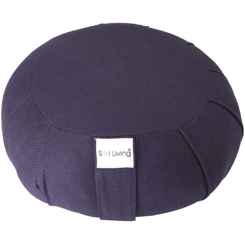 Sol Living Round Cotton Zafu Cushion Yoga Accessory - Blue