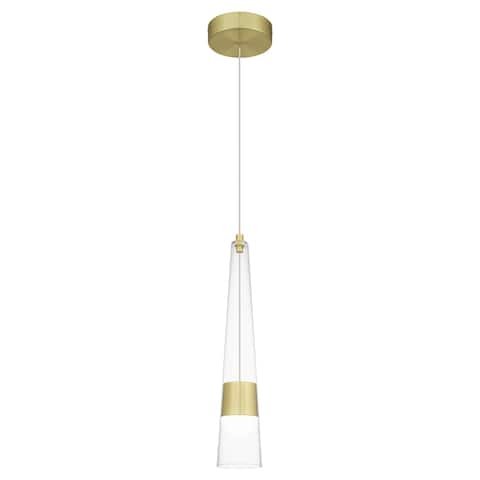 Zia Integrated LED Satin Gold Modern Mini Pendant