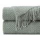 preview thumbnail 41 of 59, Chanasya Textured Knit Acrylic Throw Blanket With Tassels