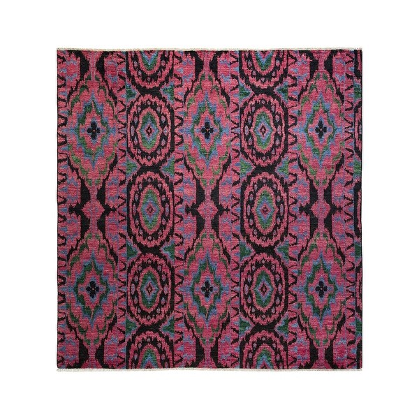 Modern, One-of-a-Kind Hand-Knotted Area Rug - Purple, 8' 1" x 8' 5" - 8' 1" x 8' 5". Opens flyout.