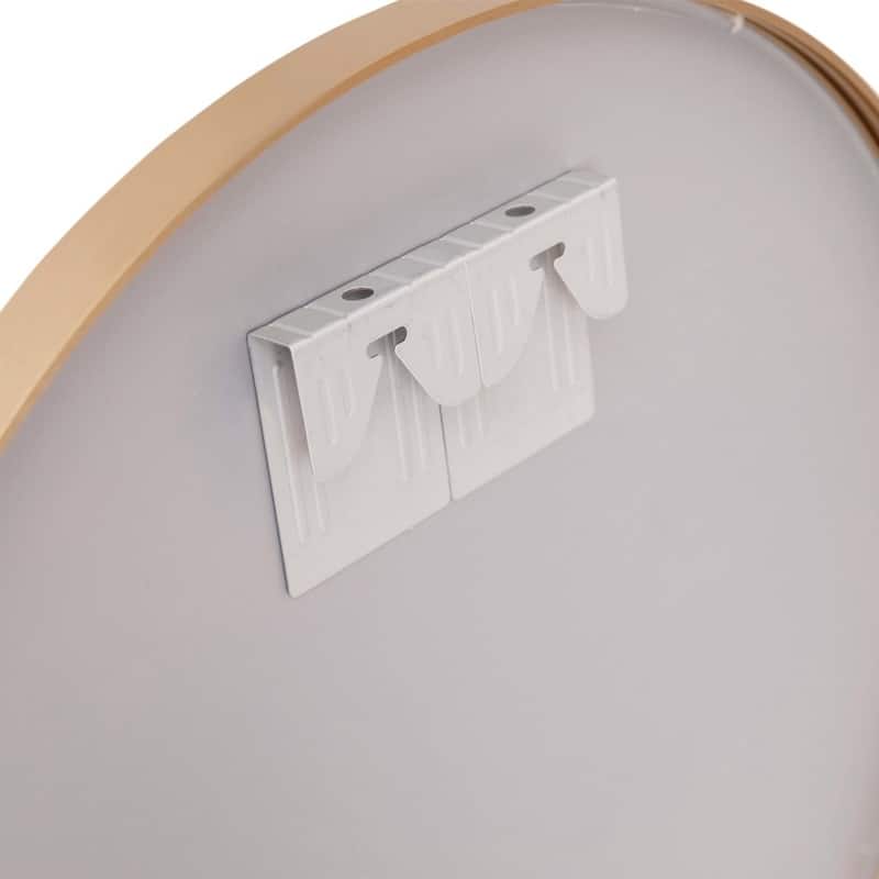 Accent Wall Mount Mirror with Aluminum Frame - Round Wall Mirror