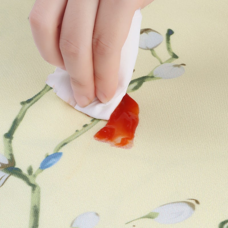 Rectangle Vinyl Tablecloth, Waterproof, Oil Spill Proof, Wrinkle-Resistant Washable Table Cover - Light Yellow - 51x79 Inch
