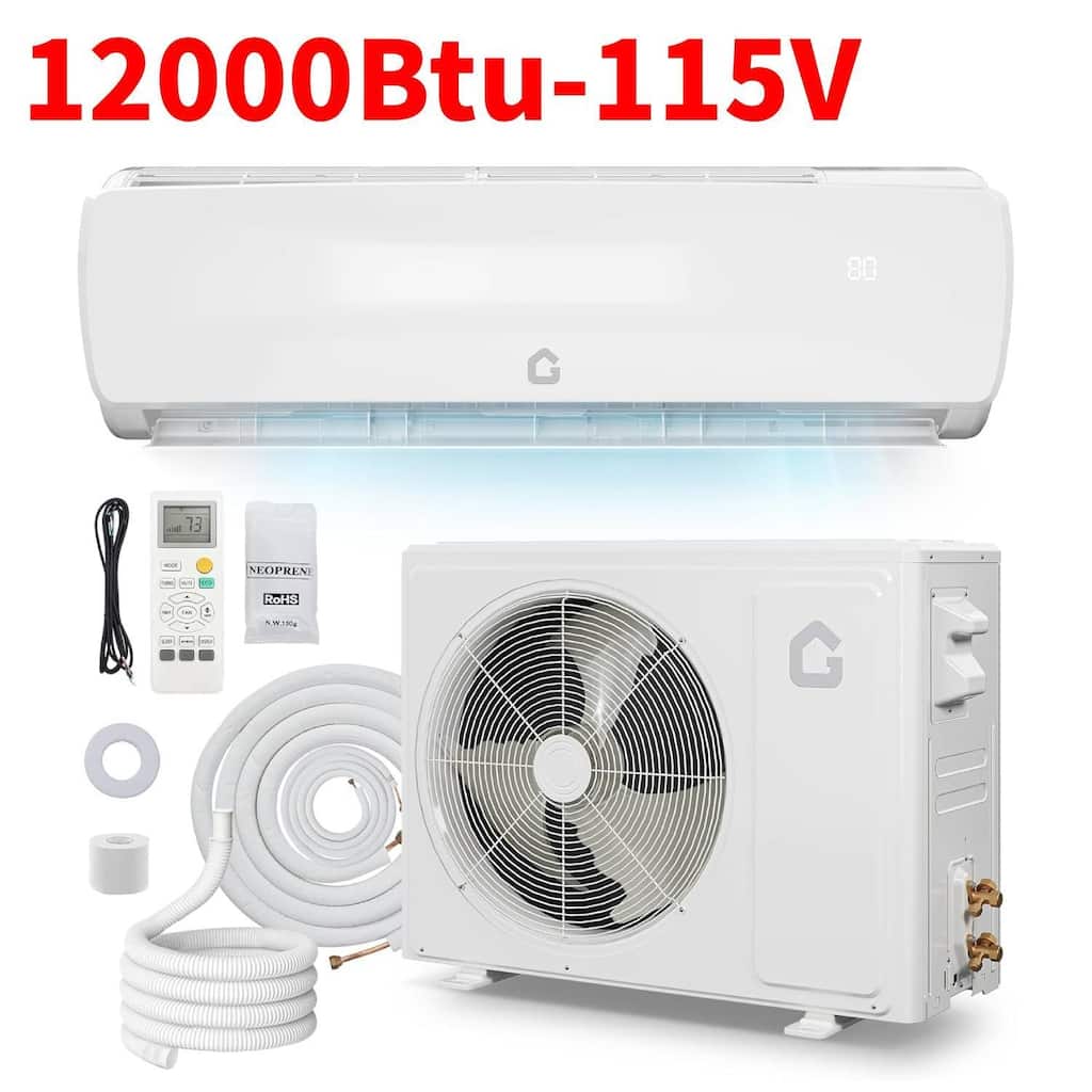 12000BTU 115V L Panel Mini Split Unit Air Conditioner, for Rooms up to 750 Sq. Ft. - N/A