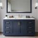 Option Dark Blue / White Quartz Top / Brushed Gold
