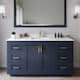 Option Dark Blue / White Quartz Top / Brushed Gold