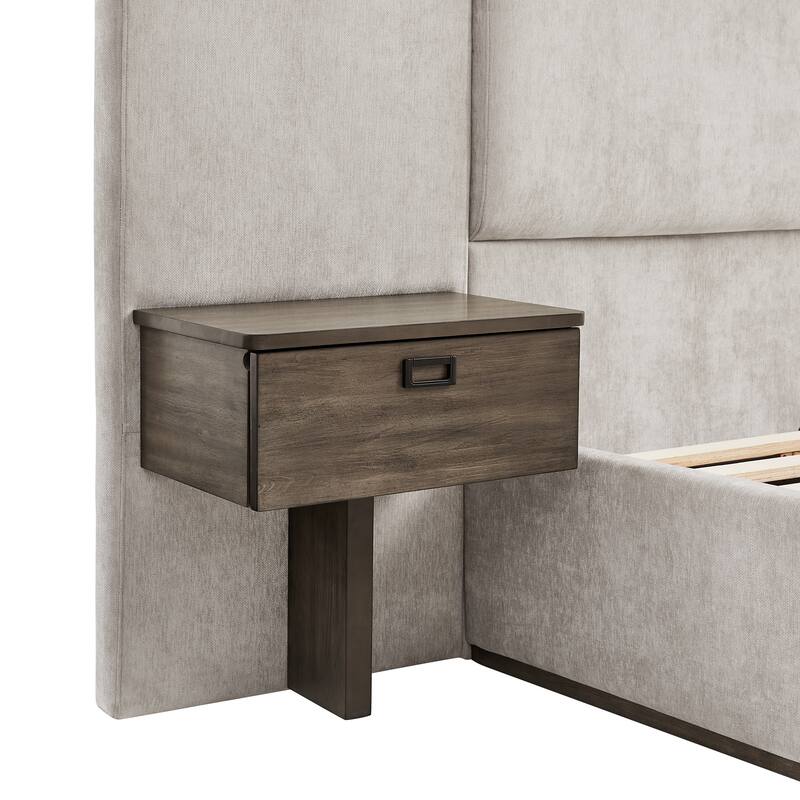 Danson Upholstered King Bed with Side Tables