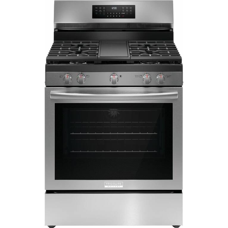 Frigidaire GCRG3060B Gallery 30" Wide 5.1 Cu. Ft. Free Standing Gas - Stainless Steel