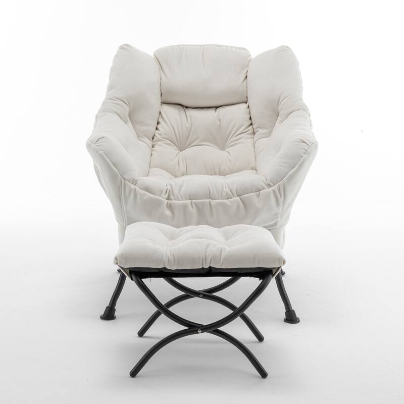 Accent Recliner Chair with Ottoman - Comfortable Upholstered Lounge Chair with Footrest, Ideal for Living Room, Bedroom