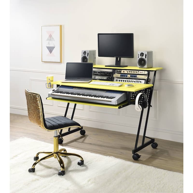 Modern Computer Desk - Stylish Writing Workstation - Home Office Desk with Storage