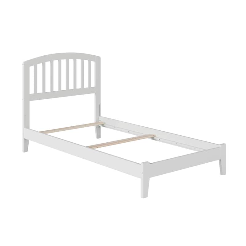 AFI Richmond Twin Foundation Bed with Charging Station in White