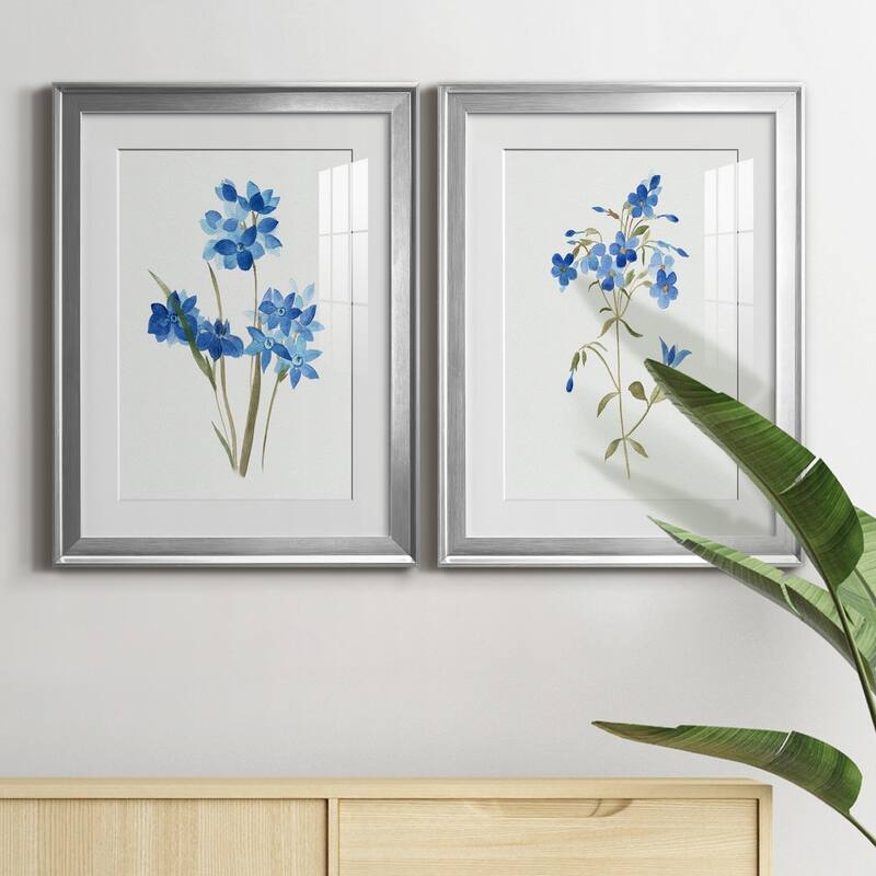 Blue Blossom Botanical I Premium Framed Print - Ready to Hang