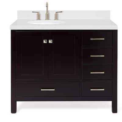 Ariel A042SLCQOVO Cambridge 42" Free Standing Single Basin Vanity Set