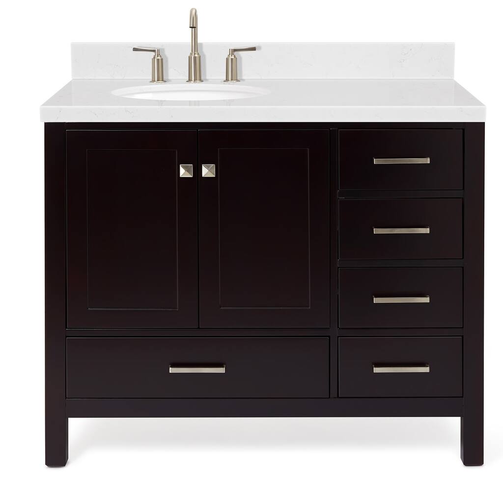 Ariel A042SLCQOVO Cambridge 43" Free Standing Single Basin Vanity Set
