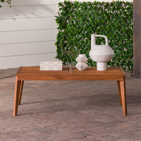 Middlebrook Slat-Top Solid Wood Patio Coffee Table