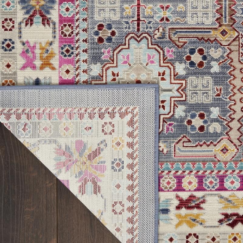 HomeRootsFloral Bohemian Rectangle Area Rug - 118' X '94' X '0.5