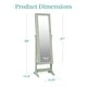 preview thumbnail 6 of 4, Freestanding Jewelry Armoire Cabinet, Full Length Standing Mirror, Lockable Makeup Storage Organizer, w/Velvet Lining, 5 Shelves