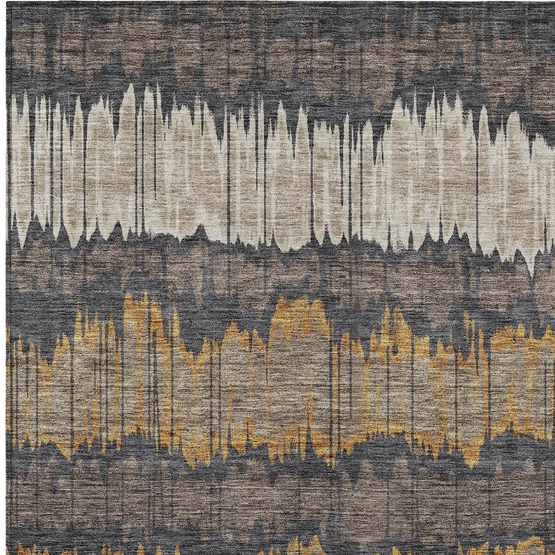 HomeRoots Striped Transitional Rectangle Outdoor Rug