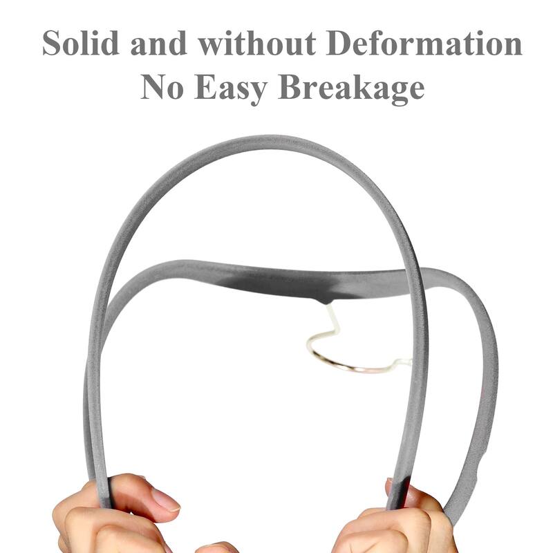 Javlergo 50/100 Pack Velvet Hangers, Heavy Duty Non Slip & Space-Saving Cloth Hangers with 6 Finger Clips & Tie Rack