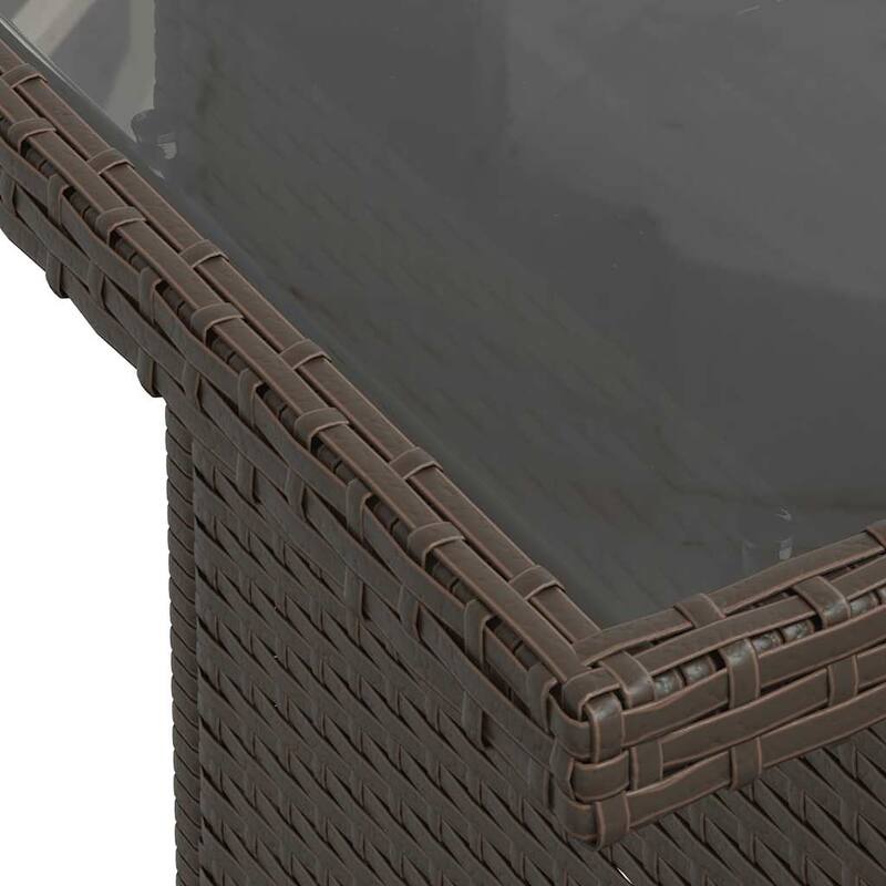 vidaXL Patio Sofa Set with Cushions Modular Lounge Setting 6 Piece Poly Rattan - 21.7 x 39.4 x 28.7