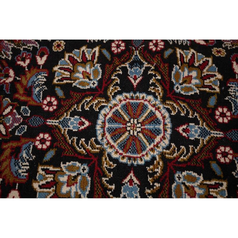 Animals Red Floral Kashan Turkish Area Rug Machine-Made Carpet - 9'7" x 12'8"