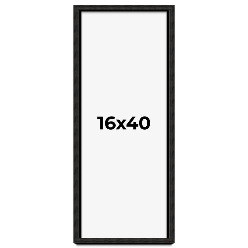 16x40 Shadow Box Black Rustic Barnwood Display Frame | 1.125 Inch