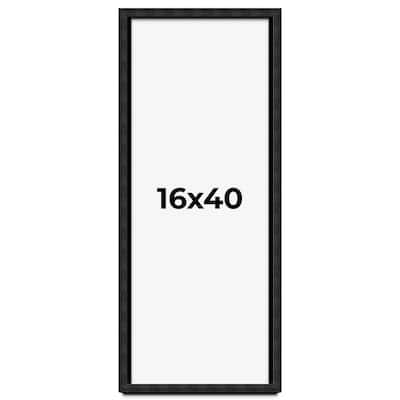 16x40 Shadow Box Black Rustic Barnwood Display Frame | 1.125 Inch