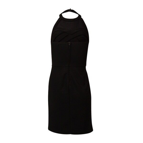 black halter bodycon dress