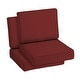 preview thumbnail 50 of 80, Arden Selections ProFoam Acrylic Deep Seat Cushion Set 2 Count - Classic Red Acrylic