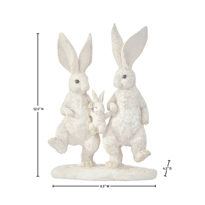 12.5" Resin Bunny Family