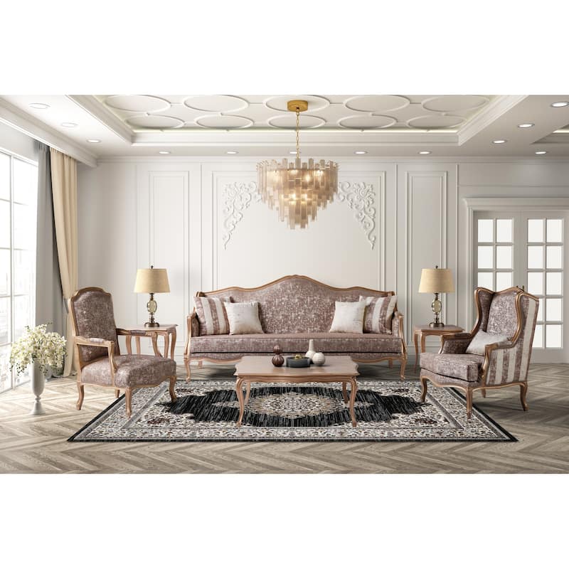 Master Collection Medallion Transitional Area Rug