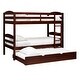 preview thumbnail 23 of 79, Walker Edison Solid Wood Twin Size Bunk Bed with Trundle