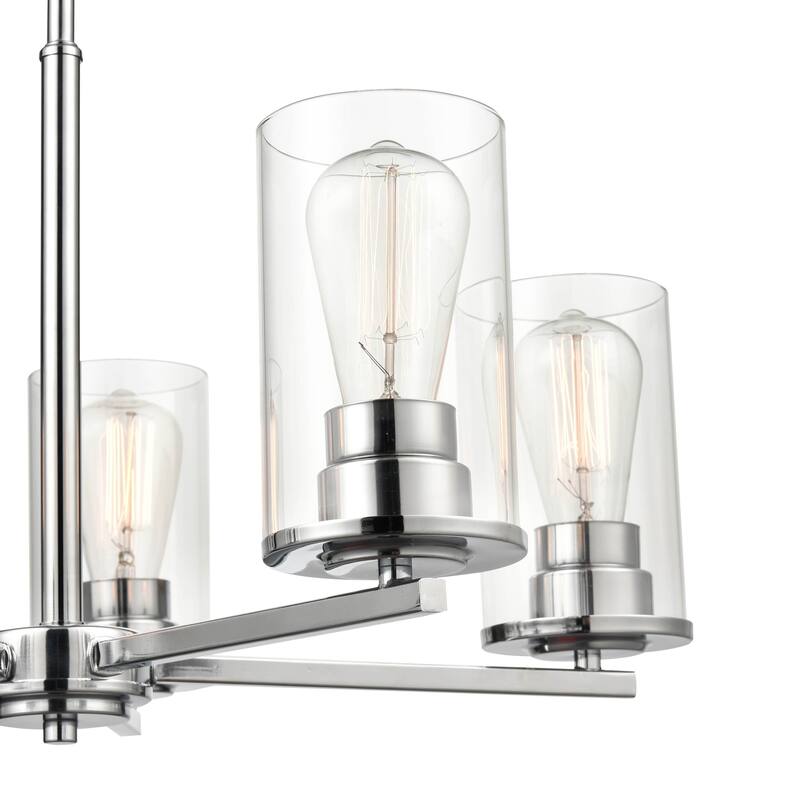 Millennium Lighting Verlana 5 Light Chandelier in Multiple Finishes with Clear Glass Shades