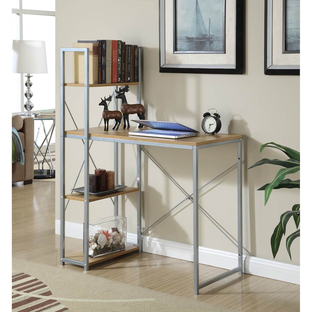 Convenience Concepts Designs2Go Office Workstation Desk with Shelves