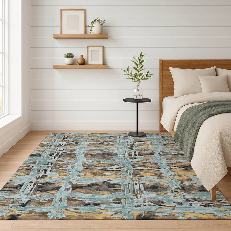 Machine Washable Indoor/ Outdoor Casual Fowler Chantille Rug