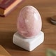 preview thumbnail 2 of 1, Handmade Cute Egg Rhodonite Gemstone Figurine (Peru) - 1.6" W x 2.4" H