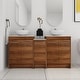 preview thumbnail 85 of 112, ARTCHIRLY 24/36/48/60 Inch Bathroom Vanity with Sink, Freestanding Bathroom Vanity with Soft Close Door and Shelf 58.86''W×18.9''D - Brown Ebony-321